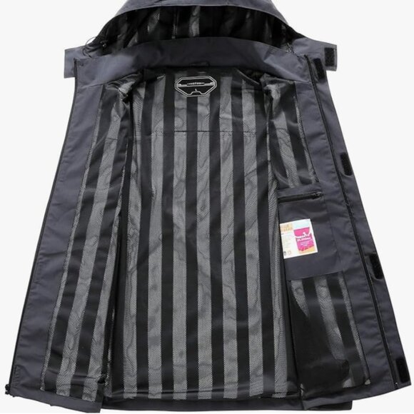 Lightweight Waterproof Removeable Hooded Rain Jacket - Picture 4 of 5